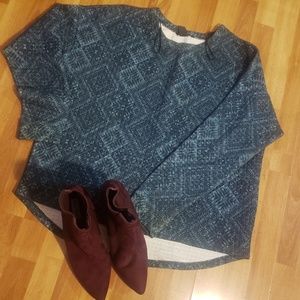 Printed Quilted Sweatshirt